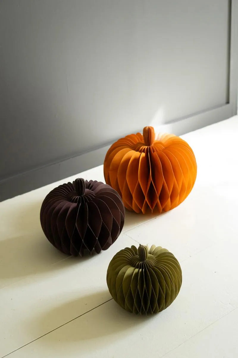 Paper Accordian Pumpkins (Set of 3)