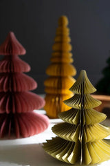 Paper Jewel Tone Accordion Christmas Trees - One of each Color (Set of 6)