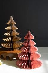 Paper Jewel Tone Accordion Christmas Trees - One of each Color (Set of 6)