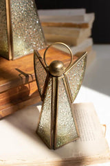 Antique Brass & Glass Christmas Angels (Set of 3)