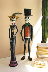 set of 2 halloween day of the dead style couple