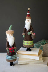 Old World Felt Santas (Set of 2)