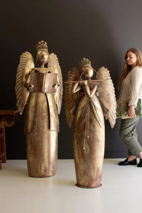 two life-size christmas angels