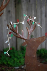Painted Metal Deer Yard Art (Set of 2)
