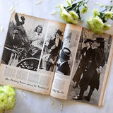 life magazine open showing jacqueline kennedy article in black and white