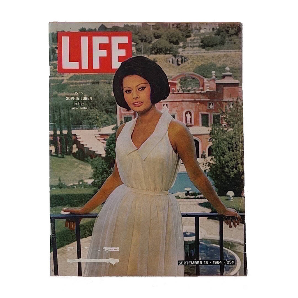 life magazine from september 1964 showing Sophia Loren in a white dress (3)