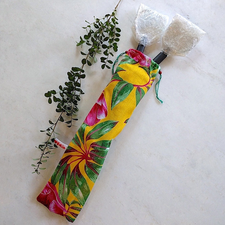 Wooden Serving Set with Mother of Pearl