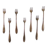 antique silver plated cocktail forks with tarnished look (3)