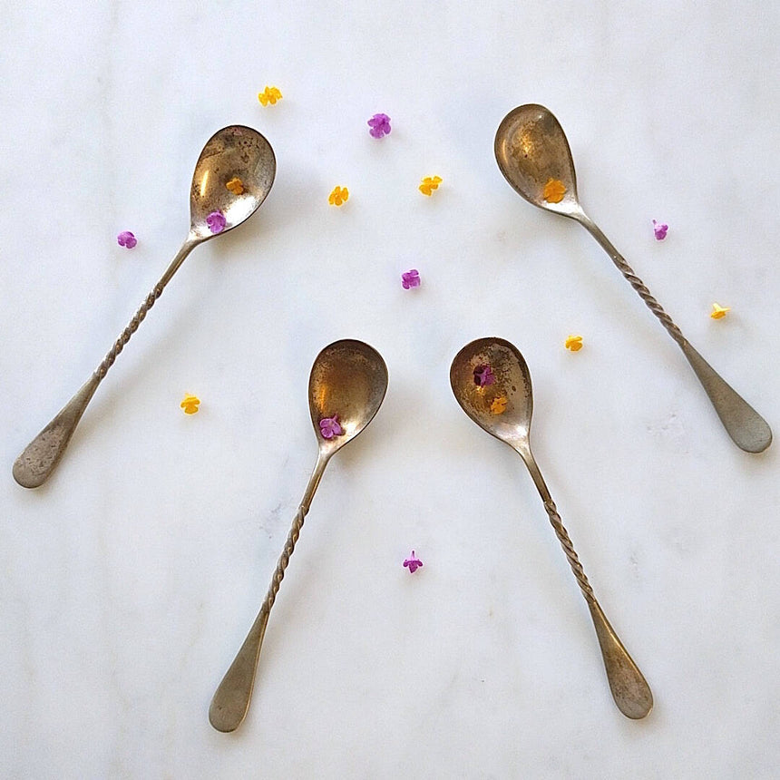 antique silver plated teaspoons from 1930s (2)