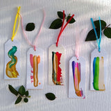 first 5 of 10 gift tags close-up