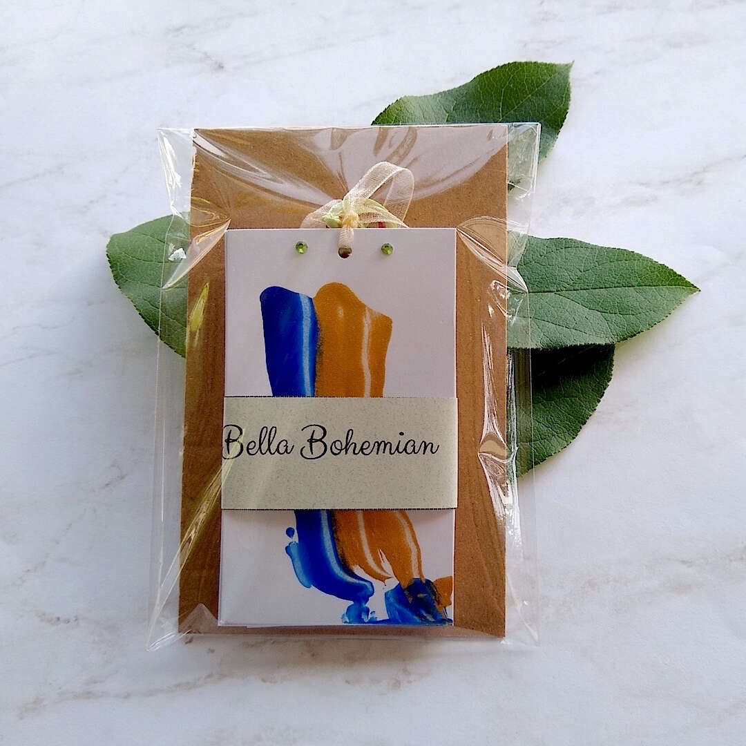 package of abstract colorful gift tags