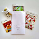 Stationery pack set of confetti, Christmas resealable bags, Washi tapes and gift tags with Bella Bohemian Papeterie envelope