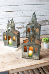 metal church luminary - recycled metal