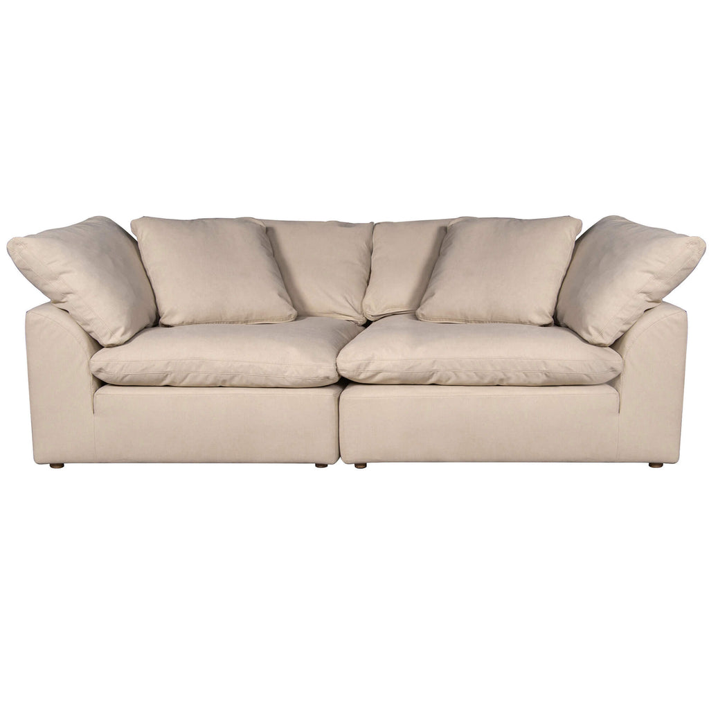 tan 2 piece nirvana cloud sofa sectional
