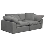 gray 2 piece nirvana cloud sofa sectional