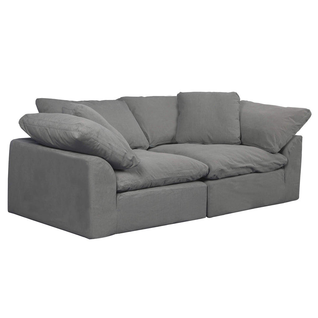 gray 2 piece nirvana cloud sofa sectional