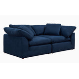 navy blue 2 piece nirvana cloud sofa sectional