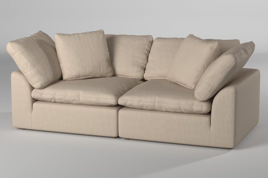 2 piece nirvana cloud sofa sectional - contrasting background