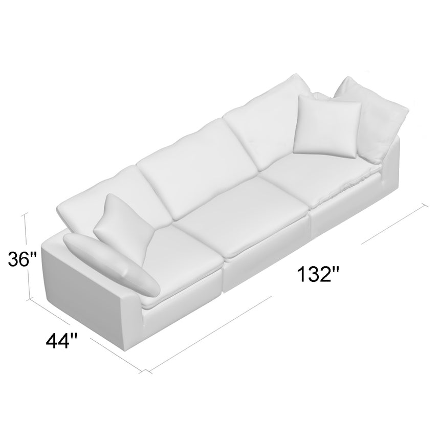 overall dimensions of all modules arranged together - 132" x 44" x 36"H