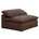 brown armless chair slipcover sofa section - front right view