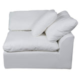 white corner piece slipcover sofa module - left view