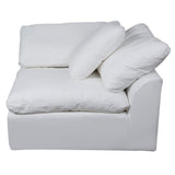 white nirvana cloud corner piece slipcover sofa module - left view