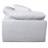 white nirvana cloud corner piece slipcover sofa module - rear right view