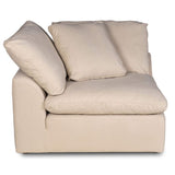 tan corner piece slipcover sofa module - right view