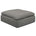 gray ottoman slipcover section - corner view