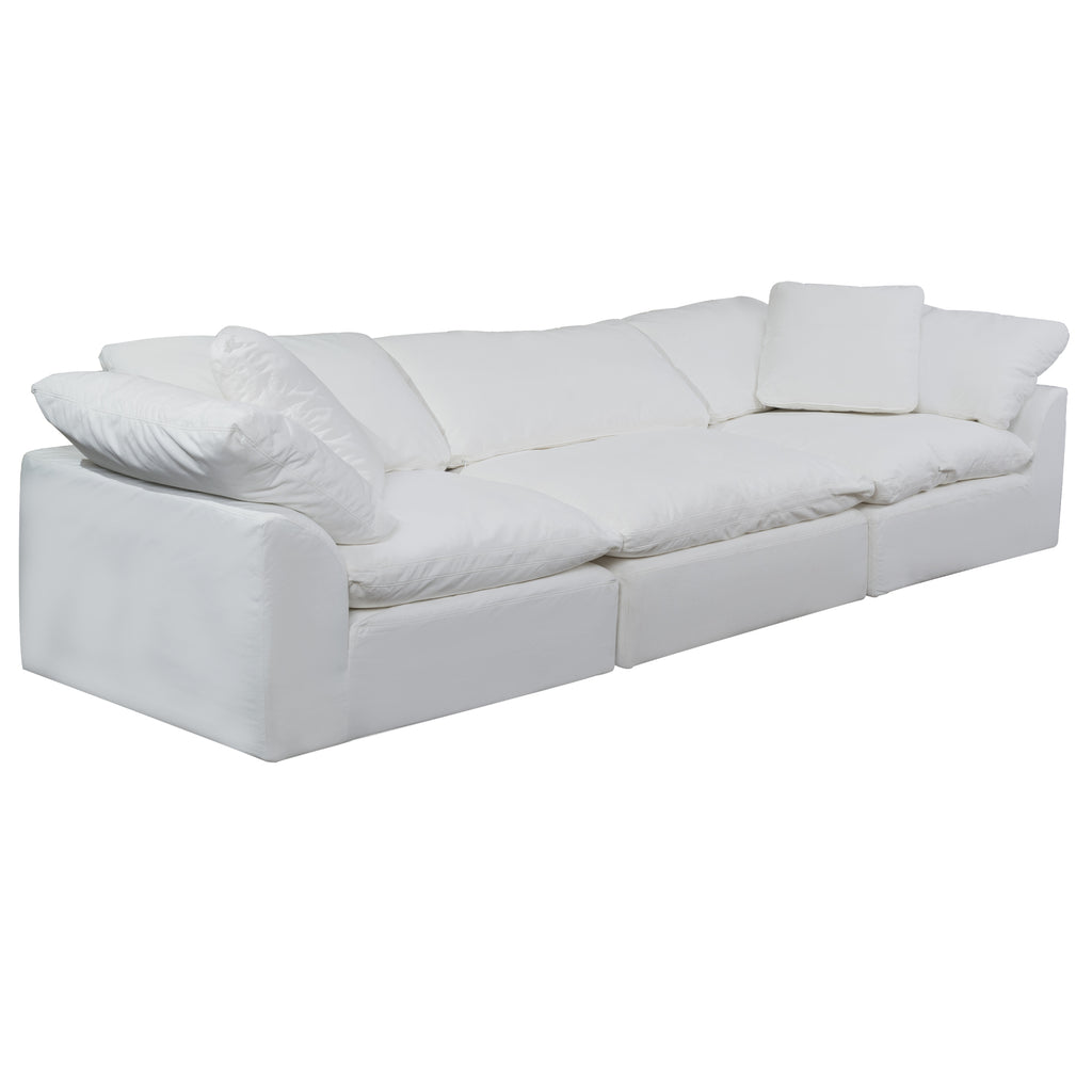 white 3-piece nirvana cloud slipcover sectional sofa