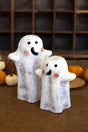 set of 2 clay ghost lanterns