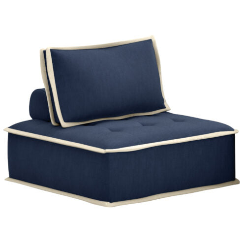 single armless sectional chair - front right view
