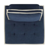 single armless deep ocean sectional chair - top view