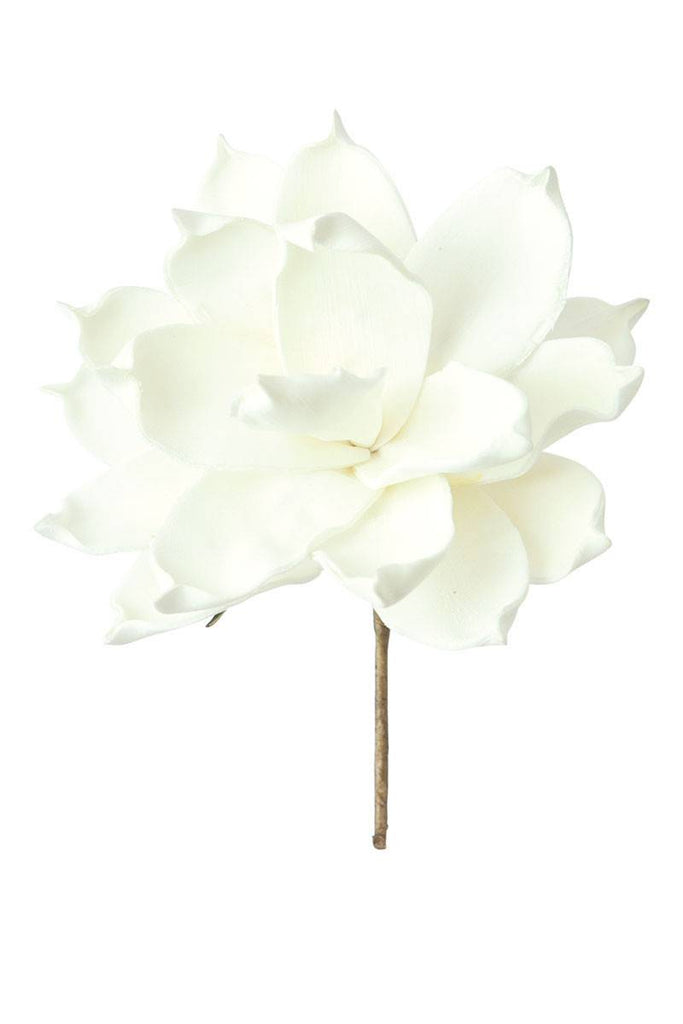 faux latex plant - delicate large white blossom on stem