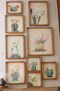 9 life-like cactus prints frame and behind glass