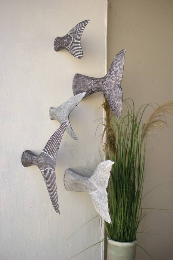 5 fish tale wall sculptures