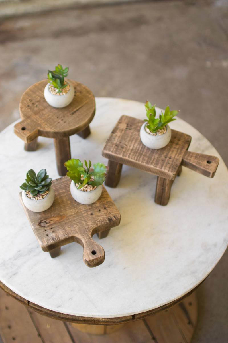 three cutting board risers