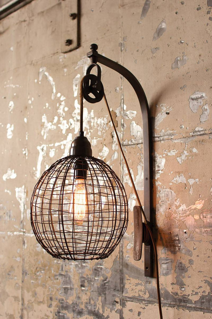 wire sphere sconce or wall mounted lamp